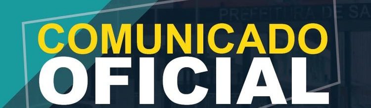 COMUNICADO OFICIAL | Prefeitura Municipal de Santa Luzia