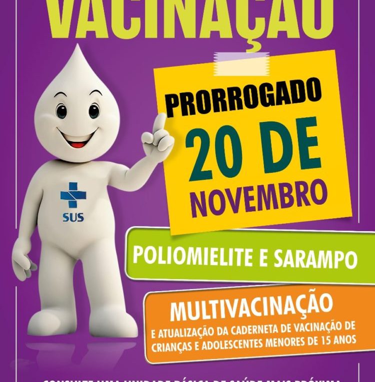 Campanha de vacinação é prorrogada até 20 de novembro