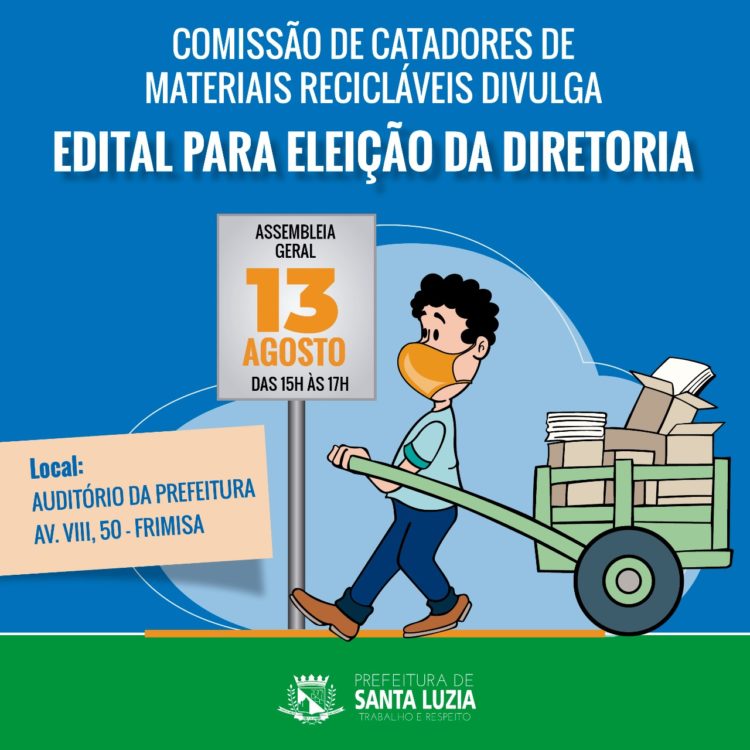 Comissão de Catadores de Materiais Recicláveis publica edital para eleição da diretoria